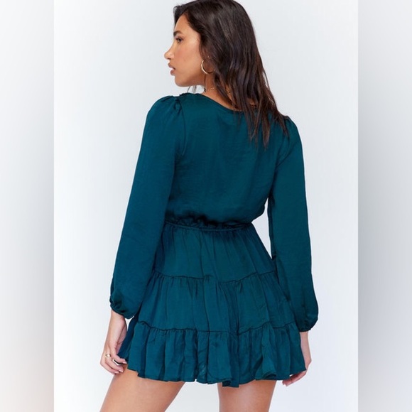 Princess Polly Randi Mini Dress (Teal) - Picture 4 of 5